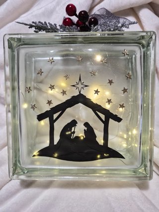 Mattone di vetro decorativo con luci