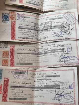 Lote de  115  Letras Cambio Antiguas 1965