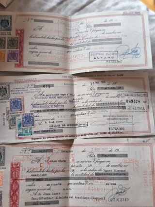 Lote de  115  Letras Cambio Antiguas 1965