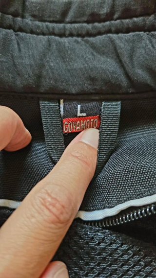 Chaqueta de moto negra talla L