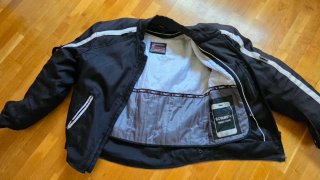 Chaqueta de moto negra talla L