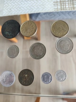 Lote monedas antiguas: perras gordas y pesetas