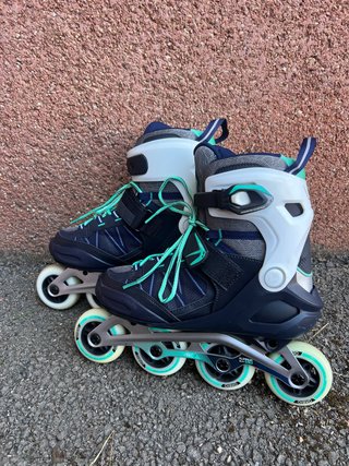 Patines en línea Olexo azules y turquesa