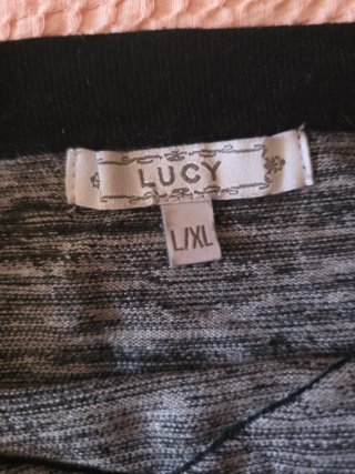 Vestido corto negro y gris
