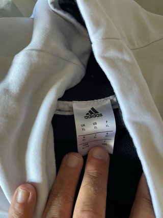 Sudadera Adidas XL Blanca y Negra
