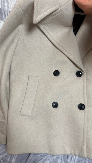 Abrigo Mango Beige (Talla S Muy grande)