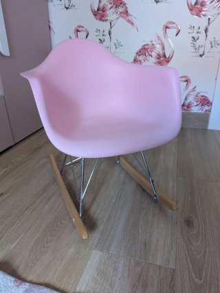 Mecedora infantil rosa