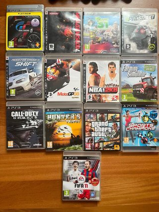 Consola PlayStation 3 Negra + 12 Juegos