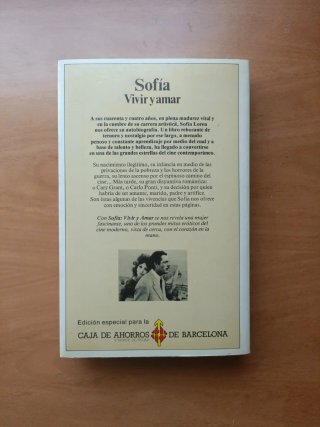 Sofía Loren vivir y amar, con dedicatoria