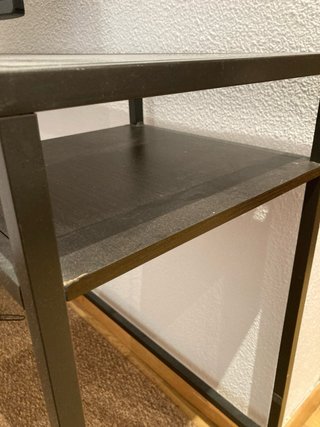 Mesa consola/escritorio metal y cristal
