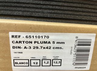 Cartón Pluma DIN A3 Blanco y negro
