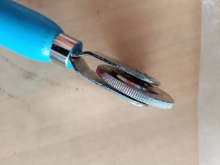 Rodillo de compresión 4mm mango azul