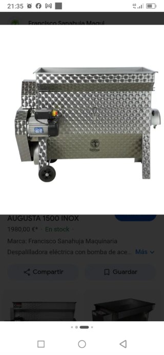 Despalilladora Eléctrica Augusta 1500 Inox