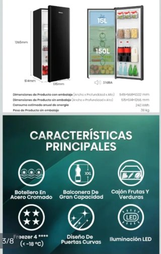 Nevera Hisense 150L Negra