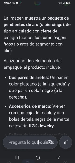 Pendientes aro U7 Better U. Lucky Life