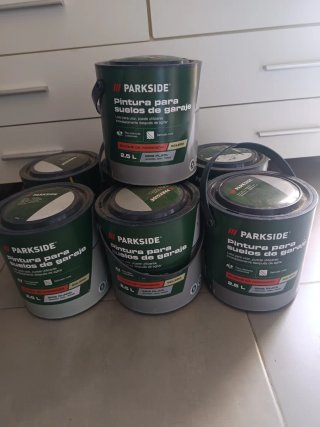 Parkside Pintura Suelos Garaje Gris Plata 2.5L