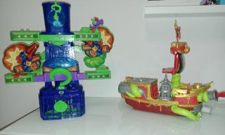 Torre y barco pirata de súper Sing