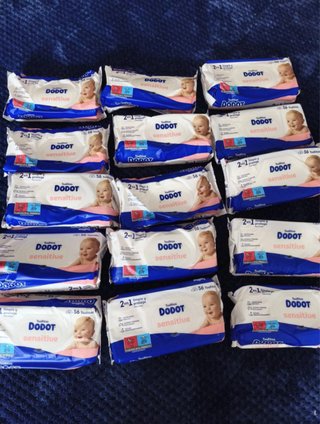 15 Paquetes Toallitas Dodot Sensitive 15x56=840