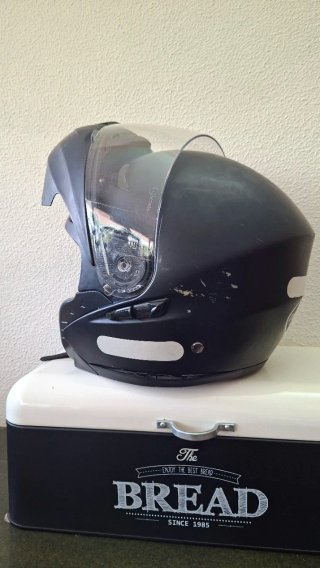 Casco Moto Modulare Nero Opaco Taglia L