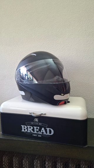 Casco Moto Modulare Nero Opaco Taglia L