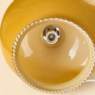Candeeiro de teto vintage vidro e metal