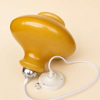 Candeeiro de teto vintage vidro e metal
