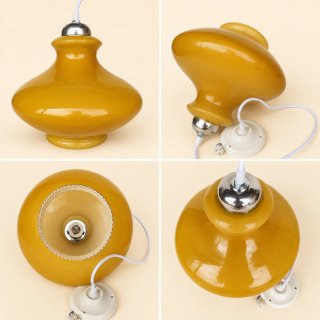 Candeeiro de teto vintage vidro e metal