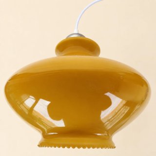 Candeeiro de teto vintage vidro e metal