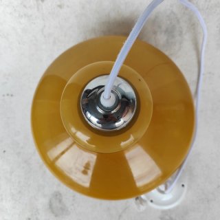 Candeeiro de teto vintage vidro e metal