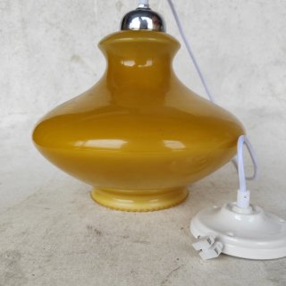 Candeeiro de teto vintage vidro e metal