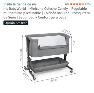 Minicuna colecho gris