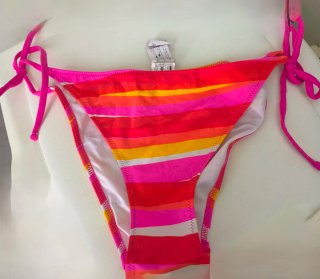 Slip bikini s.Oliver righe rosa, rosso, giallo