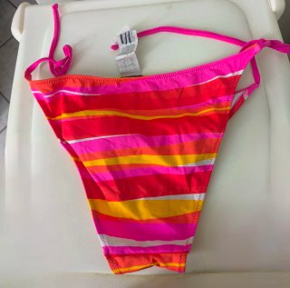 Slip bikini s.Oliver righe rosa, rosso, giallo
