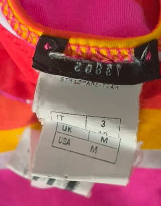 Slip bikini s.Oliver righe rosa, rosso, giallo