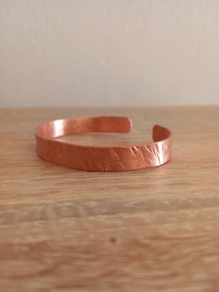 Pulsera cobre 100% artesanal texturizada