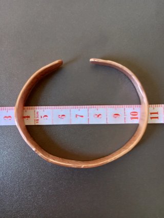 Pulsera cobre 100% artesanal texturizada