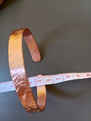 Pulsera cobre 100% artesanal texturizada
