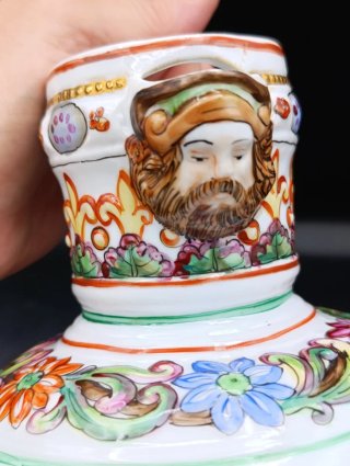 Jarrón estilo capodimonte Porcelana Italiana