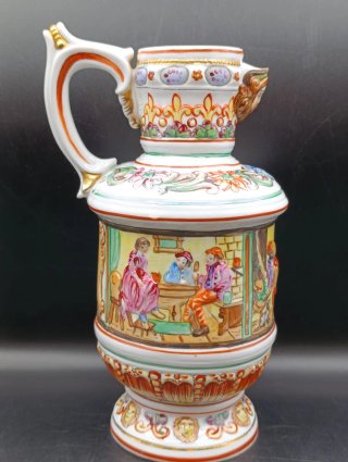 Jarrón estilo capodimonte Porcelana Italiana