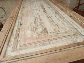 Mesa de madera rústica