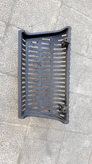 Estufa de leña metálica gris no se envia