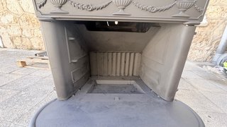 Estufa de leña metálica gris no se envia