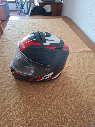 Casco Moto LS2 Talla S Negro Rojo
