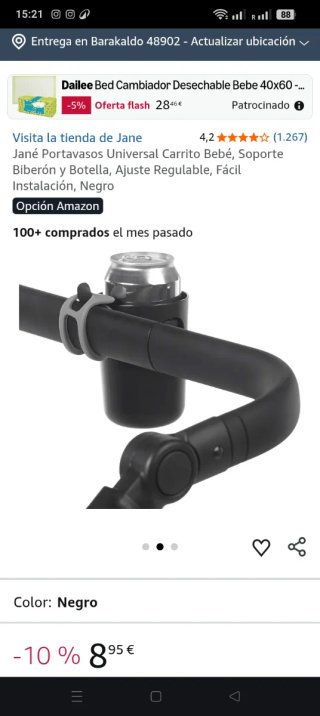 Vaso para carrito o coche