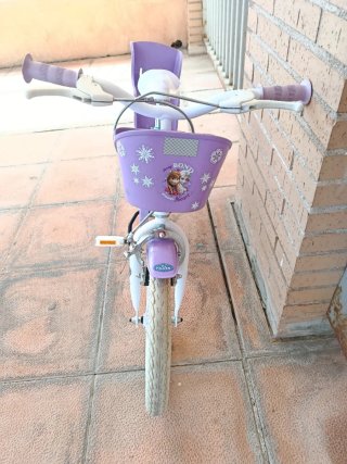 Bicicleta Frozen 16 con asiento infantil
