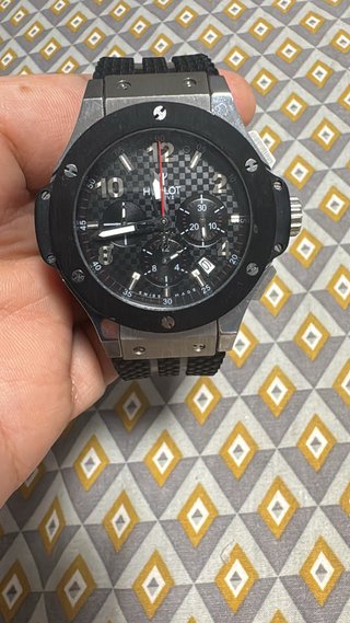 Reloj Hublot Negro y Plateado