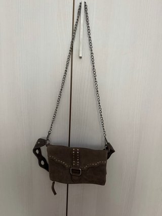 Bolso Mango Marrón Tachuelas