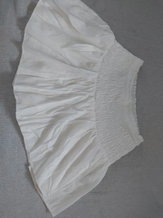 Falda pantalón blanca con elástico