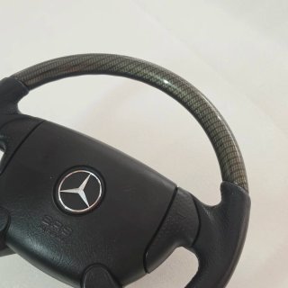 Volante Mercedes Carbono piel Negro