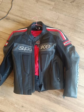 Chaqueta de cuero SPYKE Talla 52 Moto
